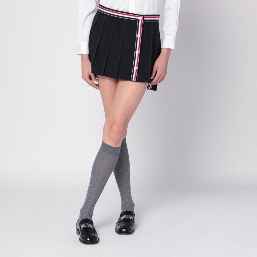 THOM BROWNE Pleated Tennis Skirt Women BLACK Skirts